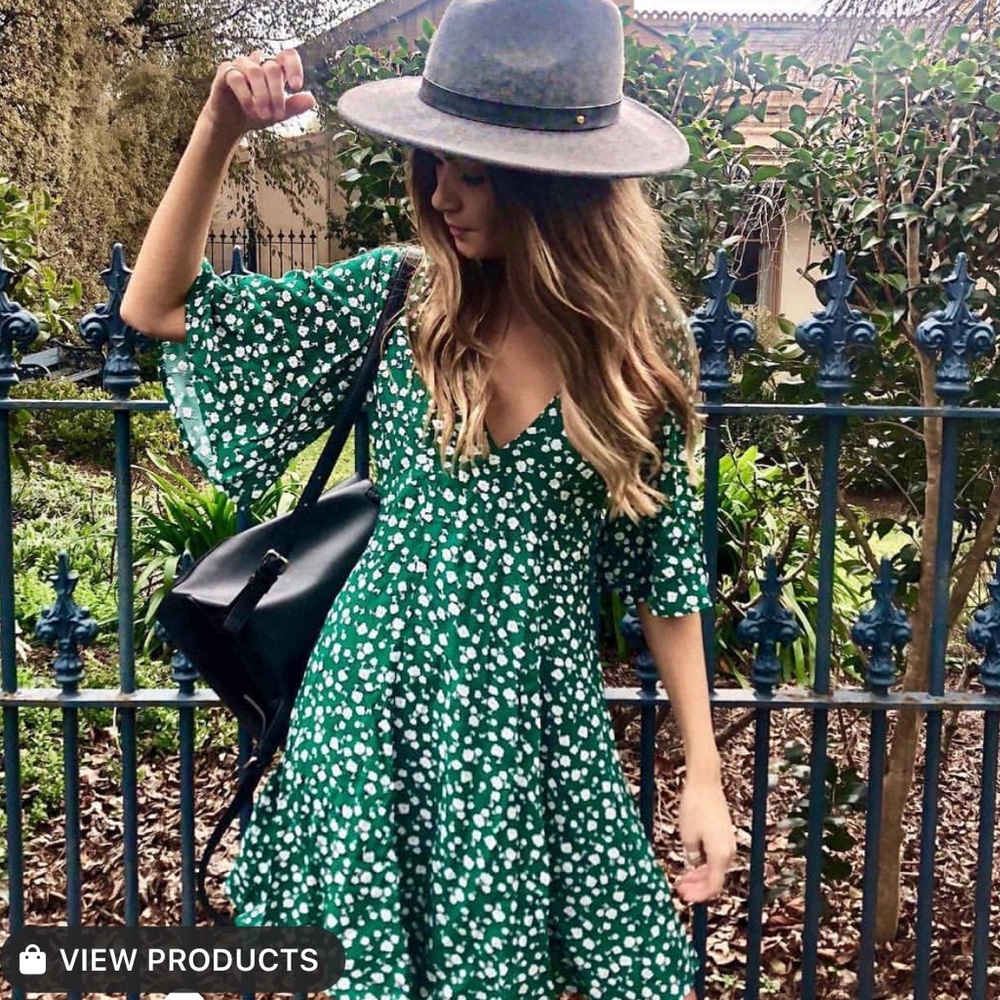 MINKPINK roses are red ditty tee dress (green)
